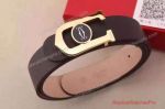 Low Price Replica Cartier Santos Belt Gold Buckle Black Leather For Sale